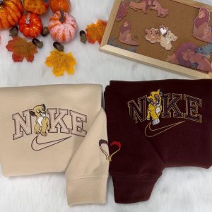 Simba And Nala Embroidered Sweatshirt