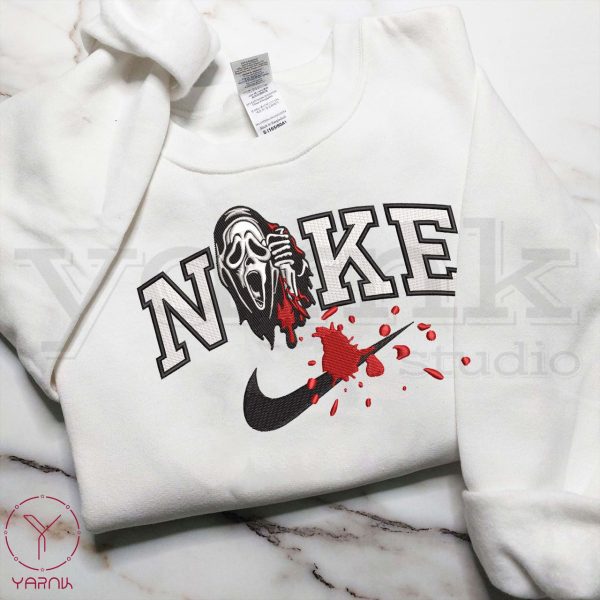 Ghostface Nike Embroidered Sweatshirt - Yarnk