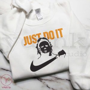 Michael Myers Just Do It Embroidered Sweatshirt