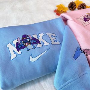 Stitch and Angel Embroidered Sweatshirt