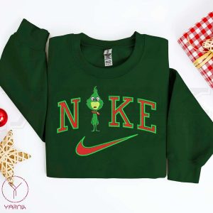 Grinch Kid Nike Embroidered Sweatshirt