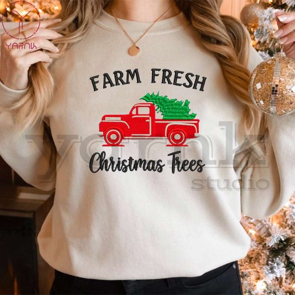 Farm Fresh Christmas Tree Embroidered