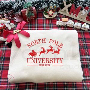 North Pole University Embroidered Sweatshirt