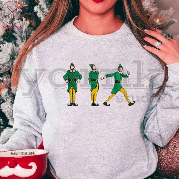 Elf Christmas Embroidered Sweatshirt