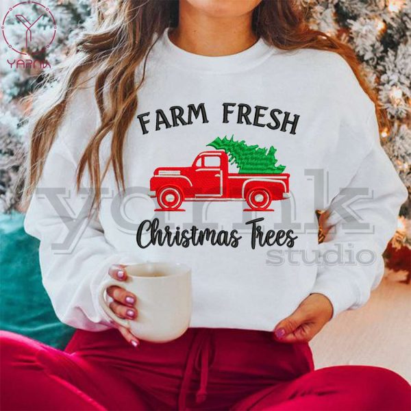 Farm Fresh Christmas Tree Embroidered