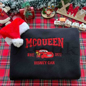 Retro McQueen & Sally Christmas Embroidered Sweatshirt