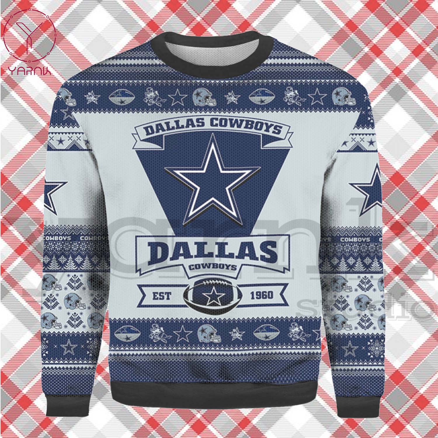 Dallas Cowboys Crewneck Christmas Sweater - Teeholly