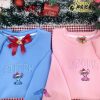 Mickey And Minnie Christmas Embroidered Shirt