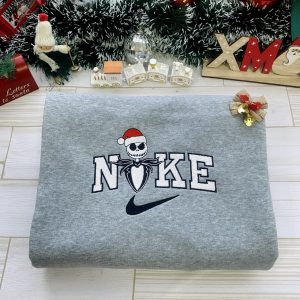 Jack and Sally Christmas Embroidered Sweatshirt