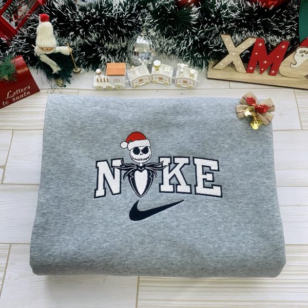 Jack And Sally Christmas Embroidered Sweatshirt