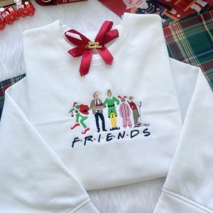 Friends Christmas Movies Embroidered Sweatshirt