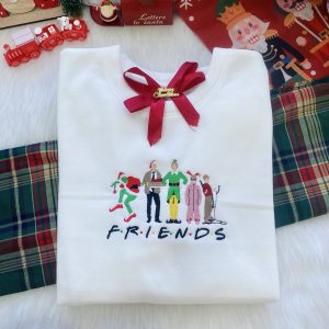 Friends Christmas Movies Embroidered Sweatshirt