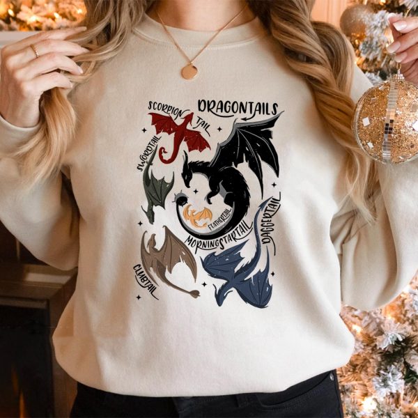 5 Dragon Tails Sweatshirt Hoodie Tshirt