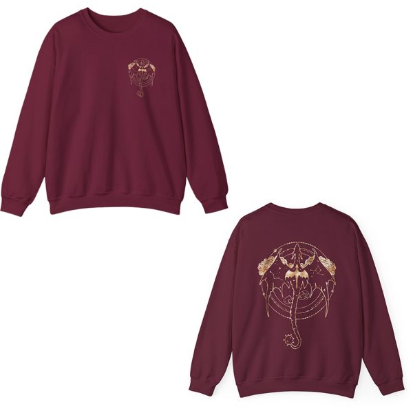 The Fourth Wing Dragon Golden Crewneck Tshirt Hoodie