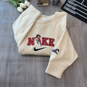 Mr. Incredible and Elastigirl Embroidery Crewneck Tshirt Hoodie