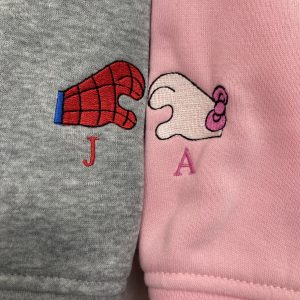 Spiderman and Hello Kitty Chibi Embroidery