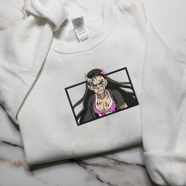 DS Nezuko Anime Character Embroidery Crewneck Tshirt Hoodie