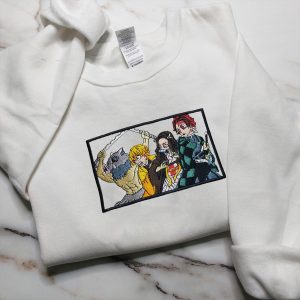 DS Anime Characters Embroidery Crewneck Tshirt Hoodie