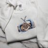 DS Anime Characters Embroidery Crewneck Tshirt Hoodie