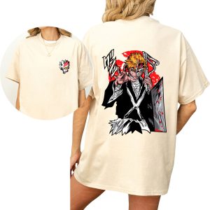 Ichigo Bakai and Half Hollow Mask Bleach Anime Shirt