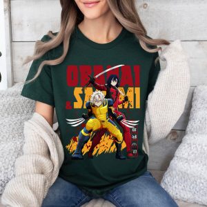 Obanai and Sanemi Cosplay Deadpool and Wolverine Demon Slayer Shirt