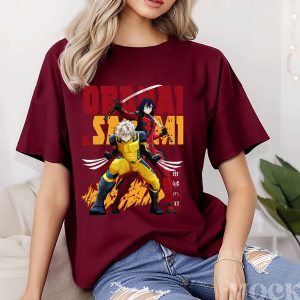 Obanai and Sanemi Cosplay Deadpool and Wolverine Demon Slayer Shirt