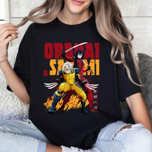 Obanai and Sanemi Cosplay Deadpool and Wolverine Demon Slayer Shirt