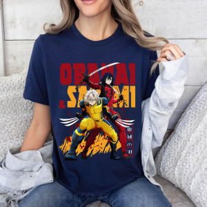 Obanai and Sanemi Cosplay Deadpool and Wolverine Demon Slayer Shirt