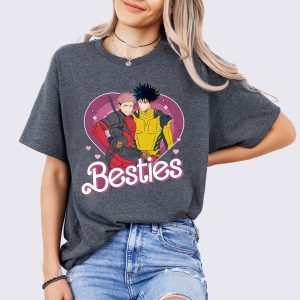 Jujutsu Kaisen Megumi and Yuji Cosplay Deadpool and Wolverine Shirt