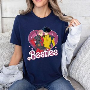 Jujutsu Kaisen Megumi and Yuji Cosplay Deadpool and Wolverine Shirt