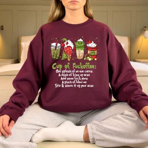 Cup of Fuckoffee Grinch Sweatshirt, Grinchmas Sweatshirt